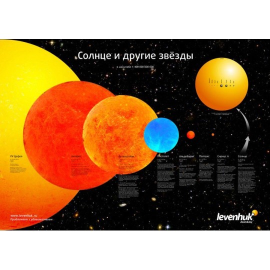 Постер Levenhuk Солнце и другие звезды модель 16651 от Levenhuk