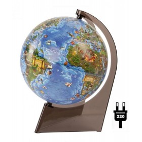 Глобус Земли для детей, с подсветкой, диаметр 210 мм модель 67890 от