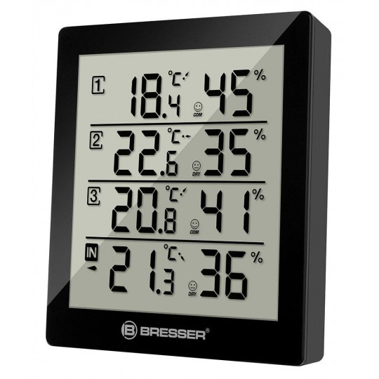 Метеостанция Bresser Temeo Hygro Quadro, черная модель 73257 от Bresser