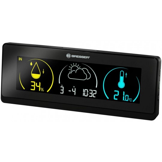 Метеостанция Bresser Temeo Life с цветным дисплеем, черная модель 73279 от Bresser