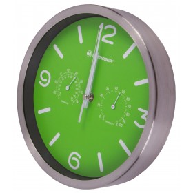 Часы настенные Bresser MyTime ND DCF Thermo/Hygro, 25 см, зеленые модель 76439 от Bresser