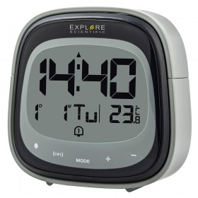 Часы цифровые Explore Scientific Dual с будильником, черные