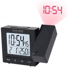 Часы цифровые Explore Scientific с проектором и термометром, черные модель 75897 от Explore Scientific
