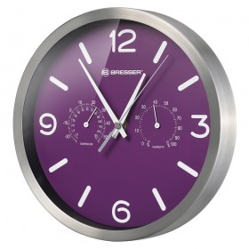 Часы настенные Bresser MyTime ND DCF Thermo/Hygro, 25 см, фиолетовые модель 76445 от Bresser