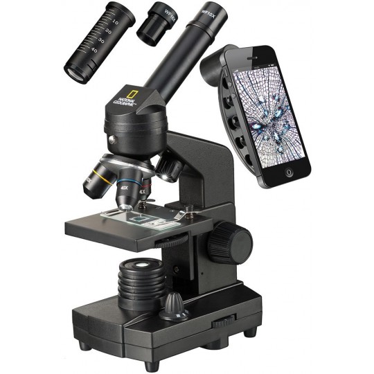 Микроскоп Bresser National Geographic 40–1280x с адаптером для смартфона модель 72351 от Bresser